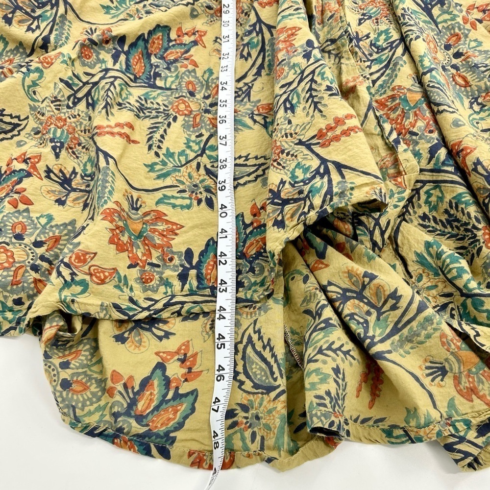 Neutral Global Earth Toned Floral Boho Cotton‎ Tie Front vest from Kathmandu S/M - Picture 4 of 6